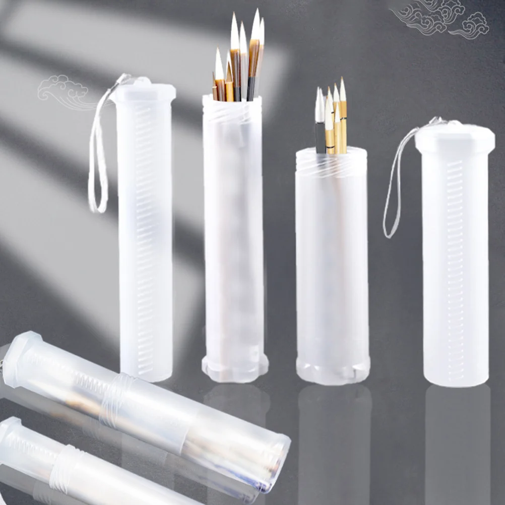 Выдвижная пластиковая прозрачная трубка для хранения кистей - Фотография_4