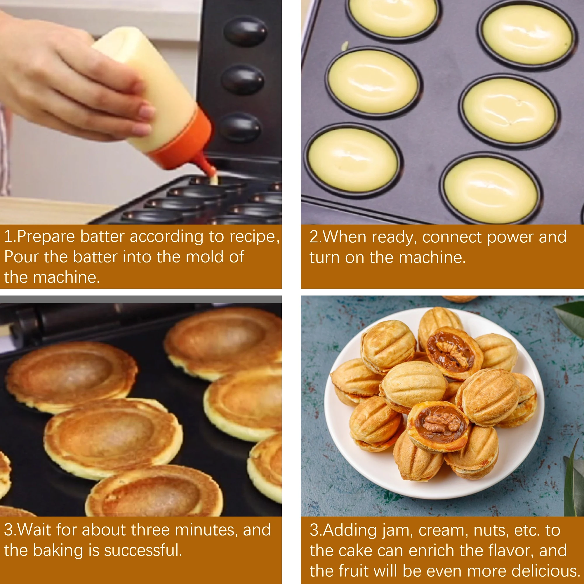 Электрическая вафельница для торта из грецкого ореха - Фотография_2