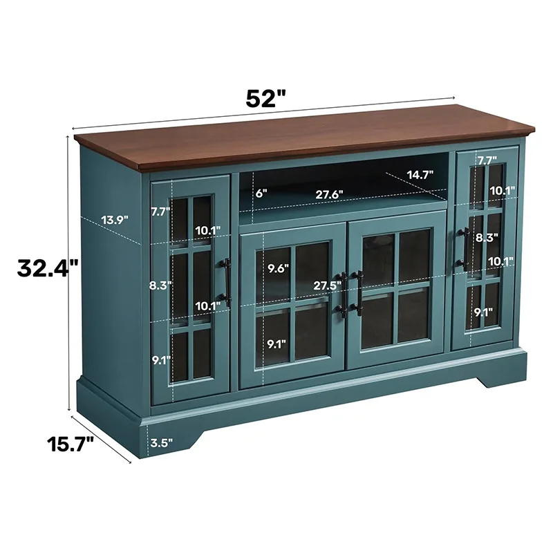 Заводской изготовленный на заказ скандинавский 52-дюймовый шкаф-пуф - Фотография_5