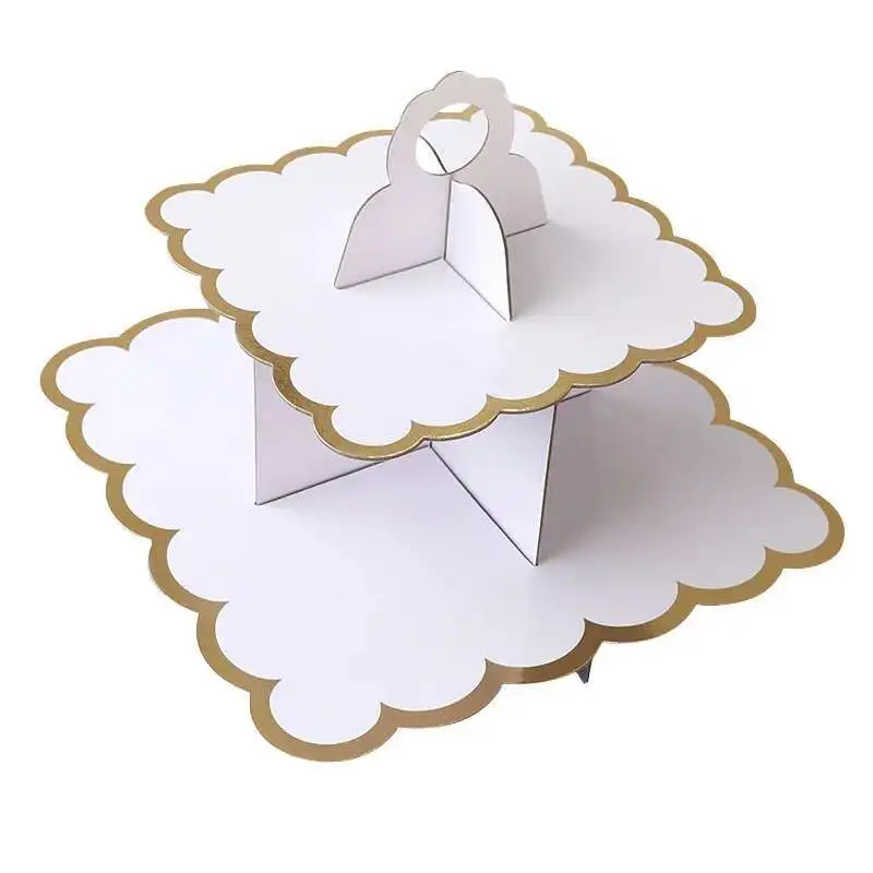 Трехслойная бумажная бронзовая подставка для торта - Фотография_4