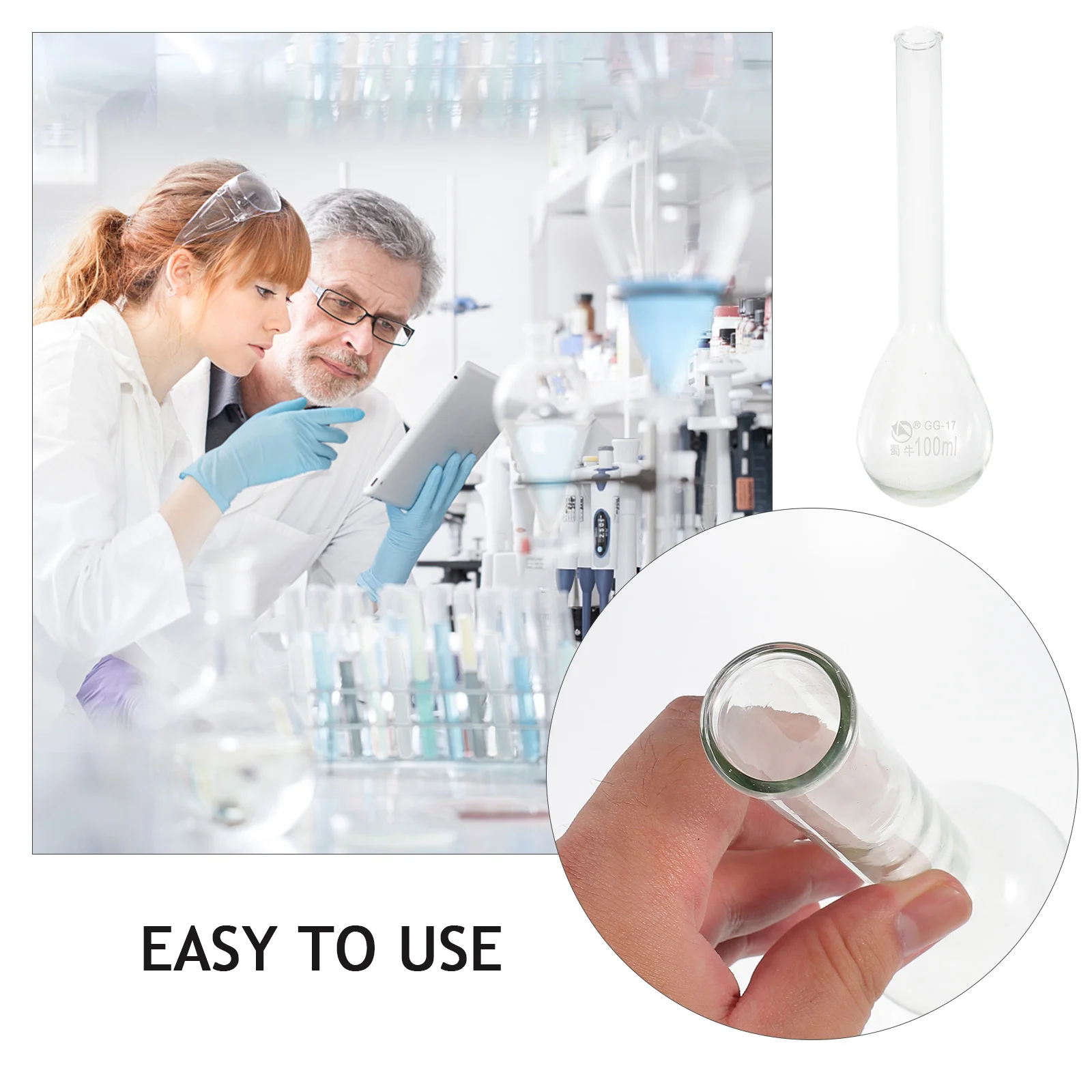 Прочная колба из боросиликатного азота емкостью 100 мл - Фотография_4