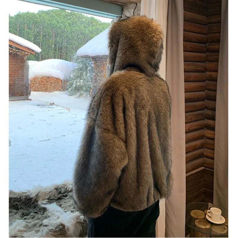 Мужское осенне-зимнее верхнее пальто из искусственного меха - Фотография_6