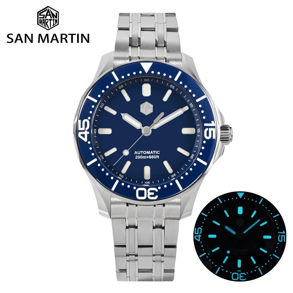 Мужские роскошные часы san martin для дайвинга 41