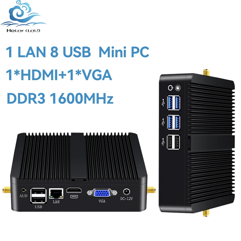 Helorpc1lan 8usb промышленный мини-пк