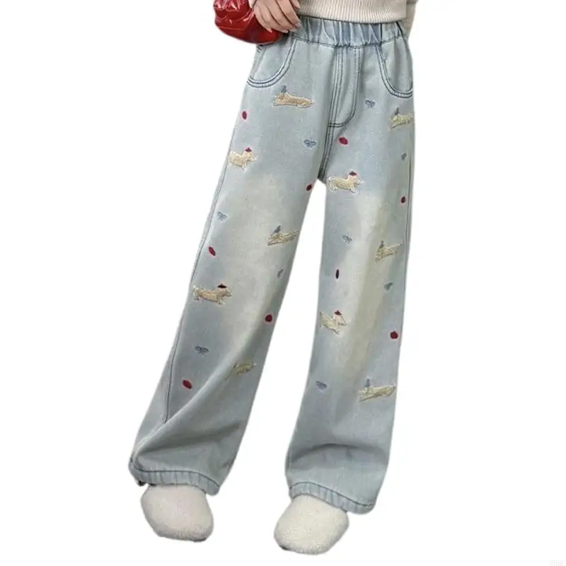 39bc широкие джинсы для девочек - Фотография_5