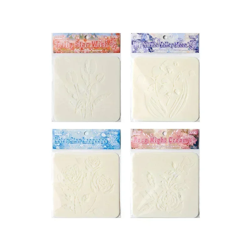 Ретро эстетические цветочные трафареты для скрапбукинга - Фотография_5