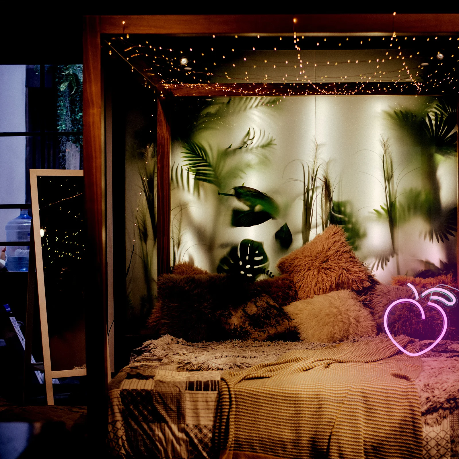 Светодиодная неоновая вывеска в форме персика с питанием от usb