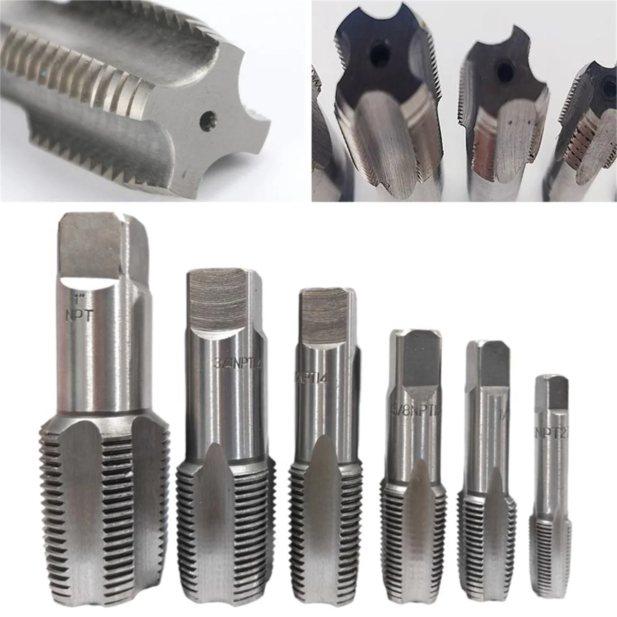 Aa25 6-комп. набор метчиков для труб npt - Фотография_6