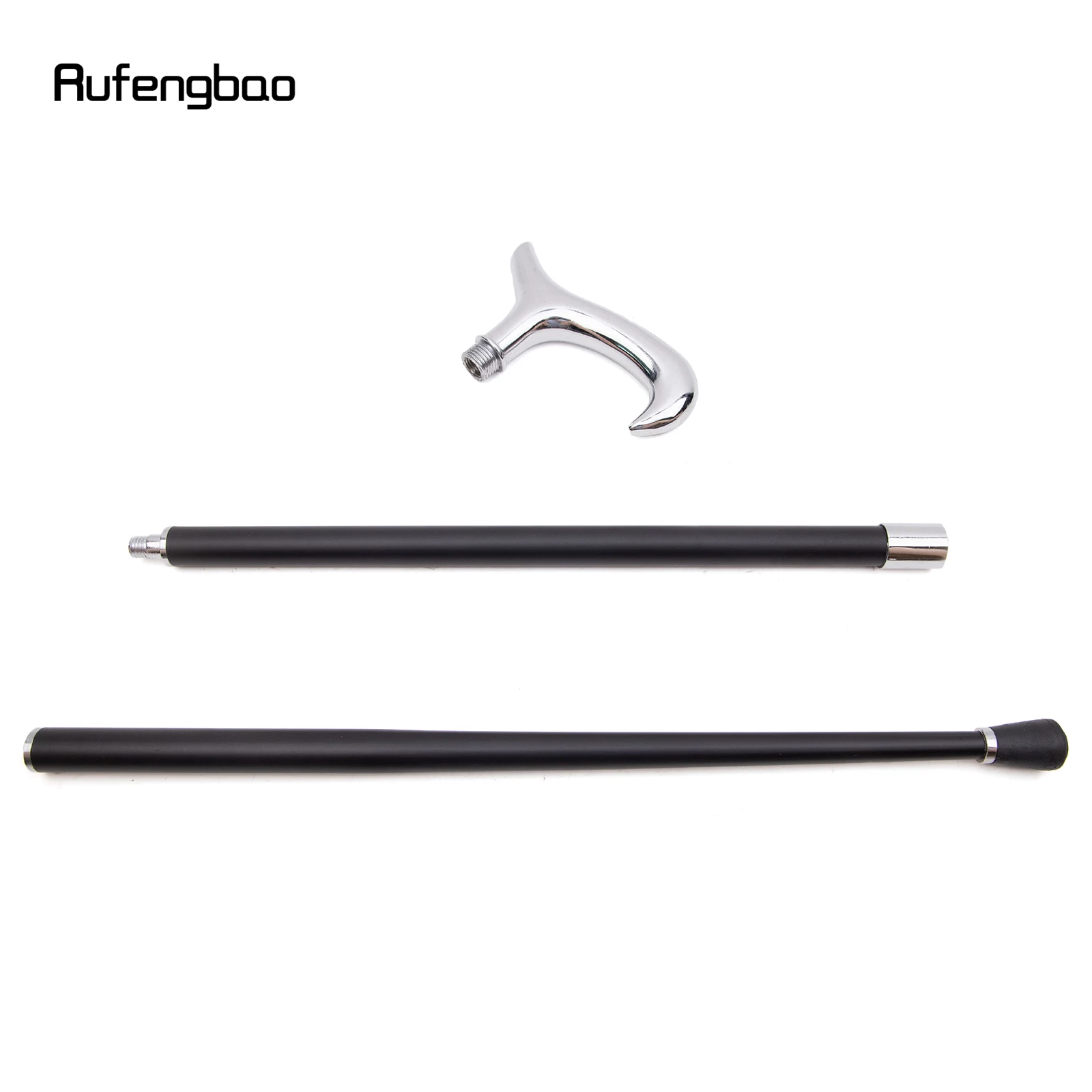 Белая т-образная модная джентльменская трость - Фотография_2