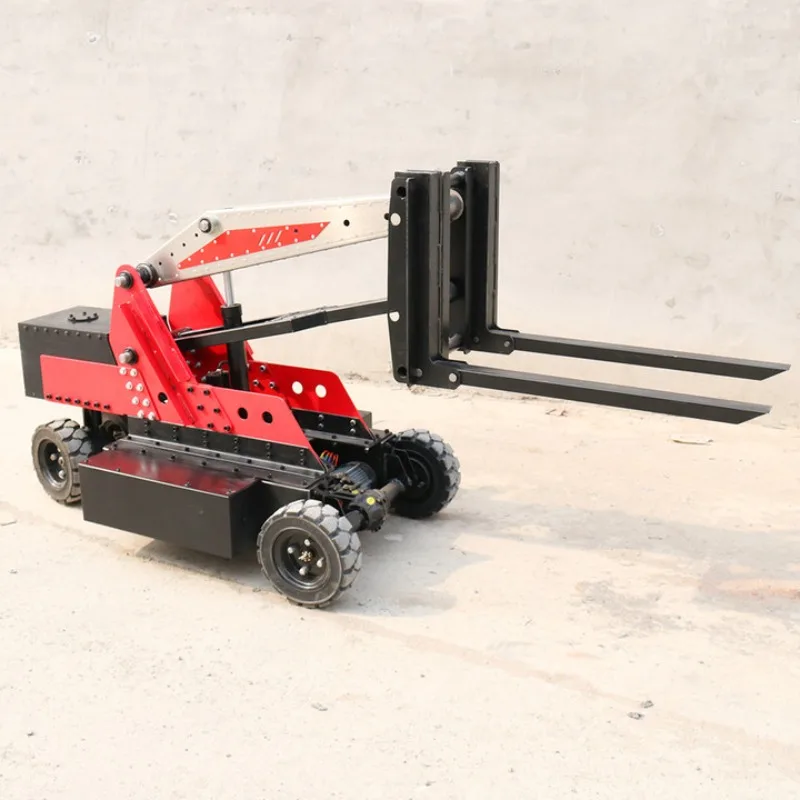 Небольшой стоячий электрический вилочный погрузчик