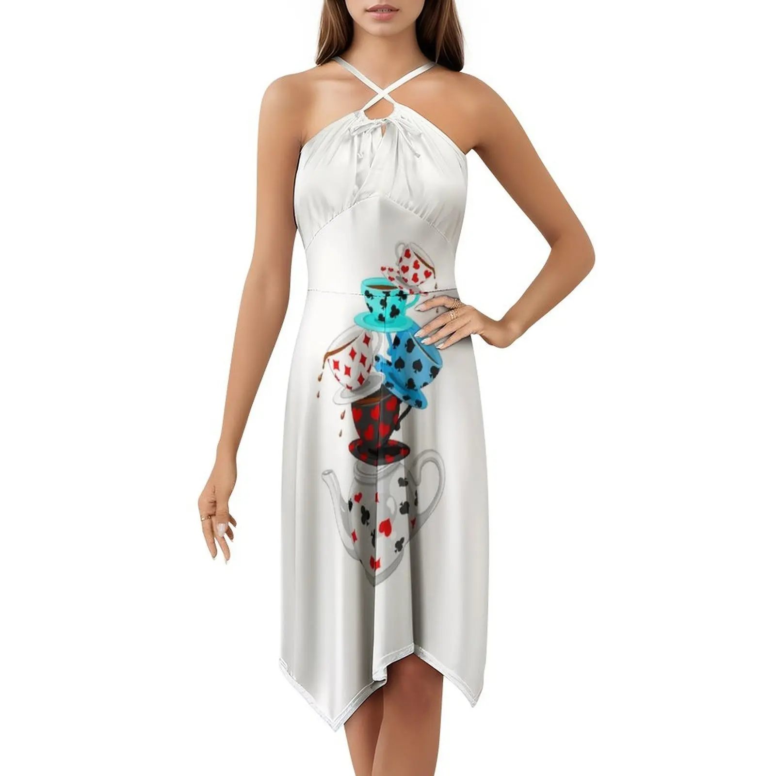 Чайные чашки, винтажное богемное платье с пышными рукавами или без рукавов - Фотография_5