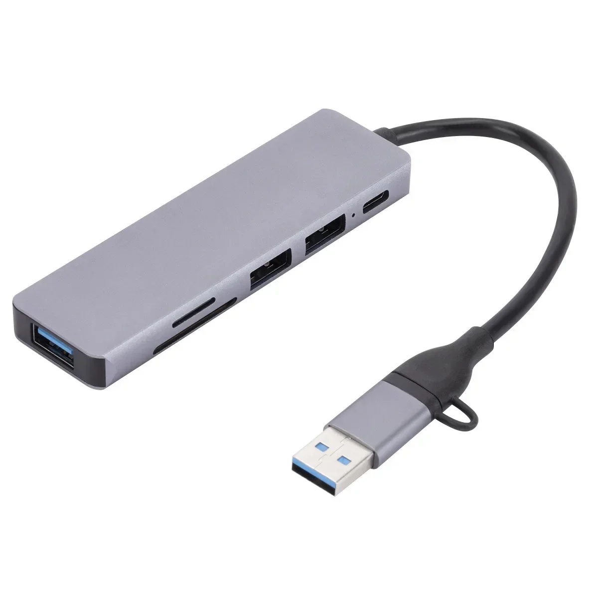 Многофункциональная док-станция 6 в 1 типа c + usb 3.0 2.0