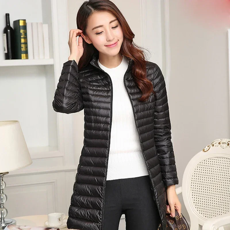 Осень-зима, женская куртка на белом утином пуху - Фотография_5