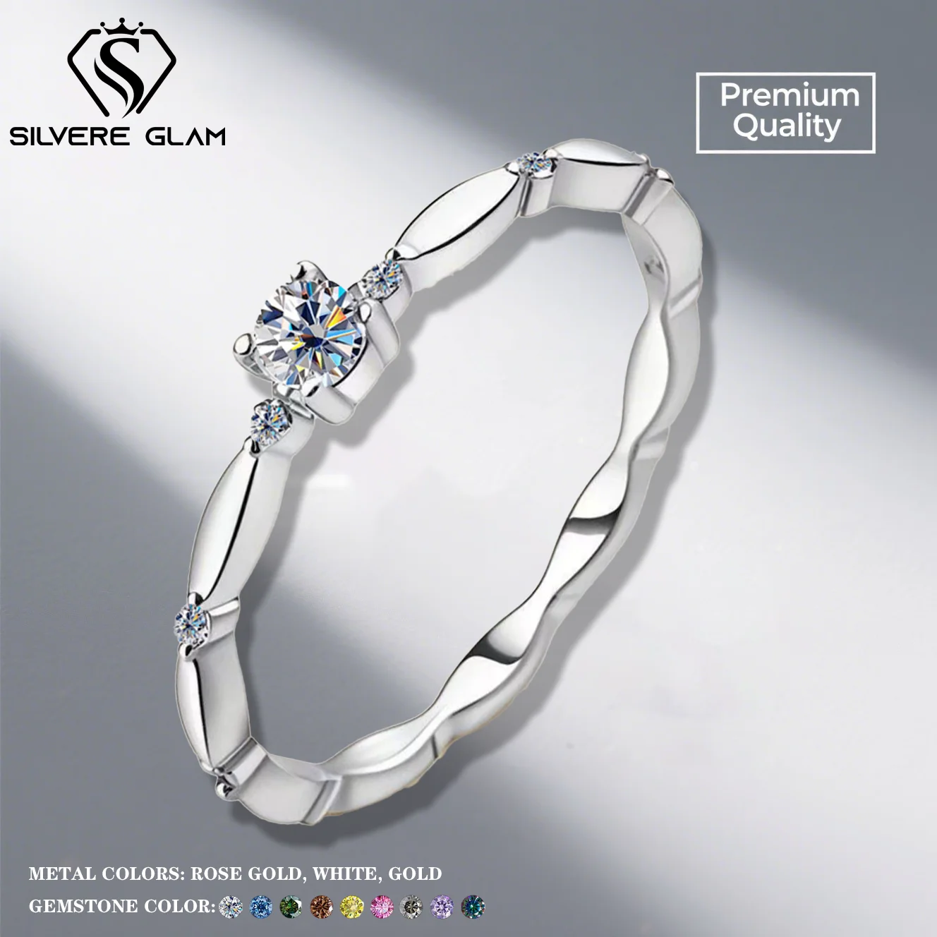 Кольцо ty 3 мм с муассанитом - Фотография_3