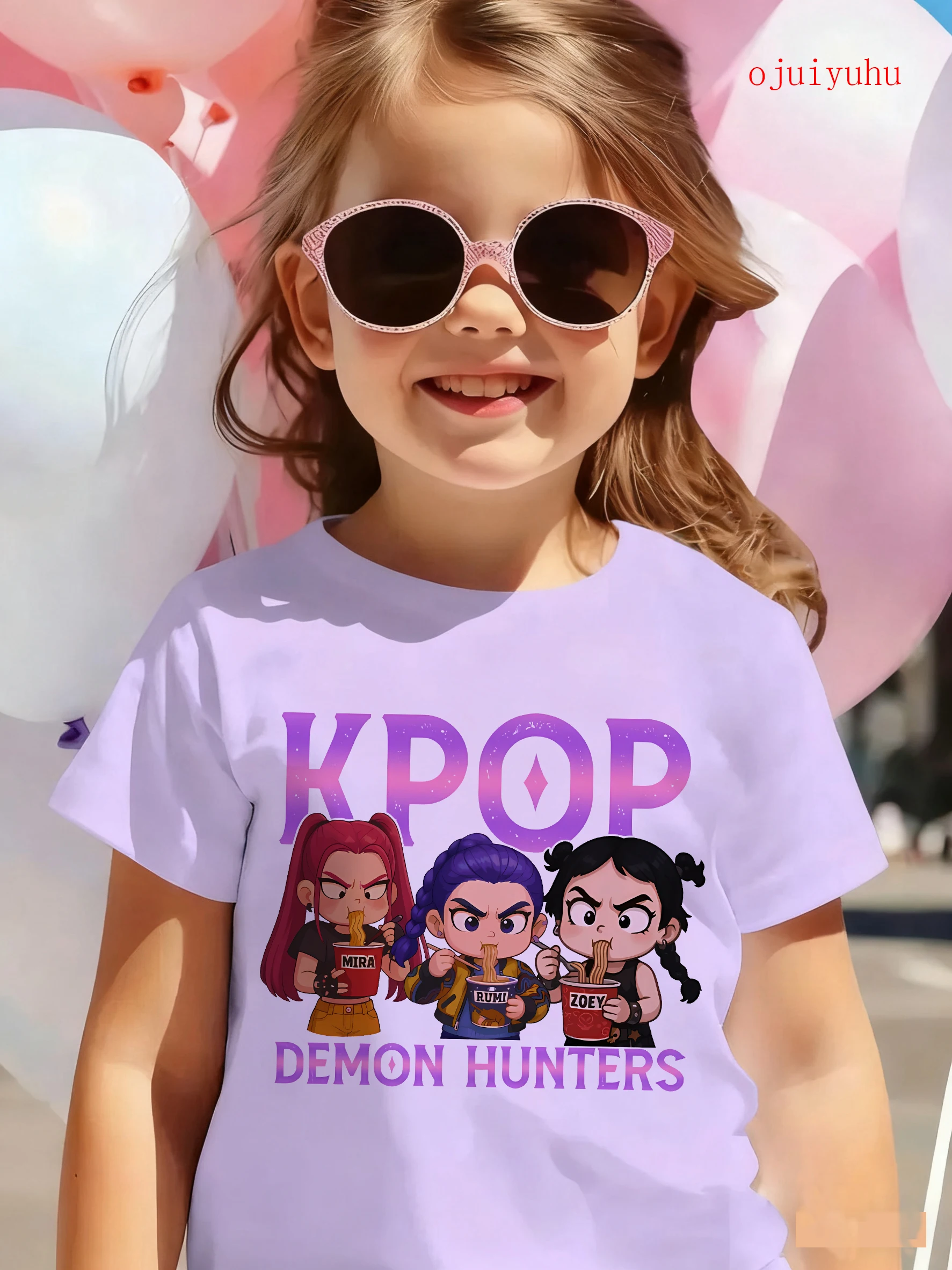Детская футболка с забавным фильмом kpop demon hunters - Фотография_3