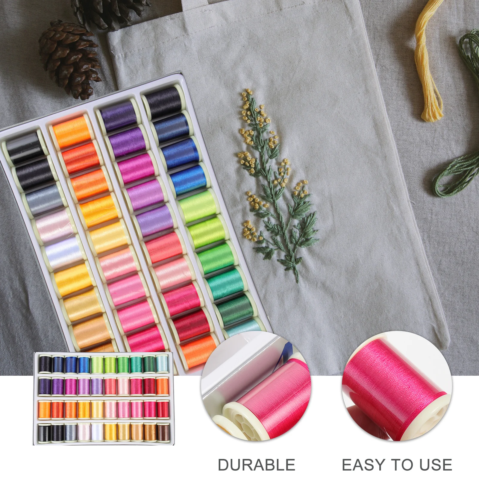 40-рулонная нить для вышивания - Фотография_3