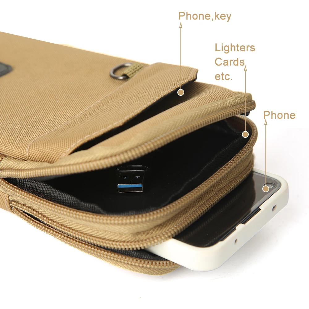 Нейлоновая военная поясная сумка для мужчин - Фотография_3