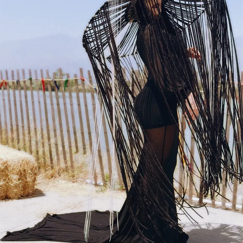 Сексуальное прозрачное платье для беременных - Фотография_3