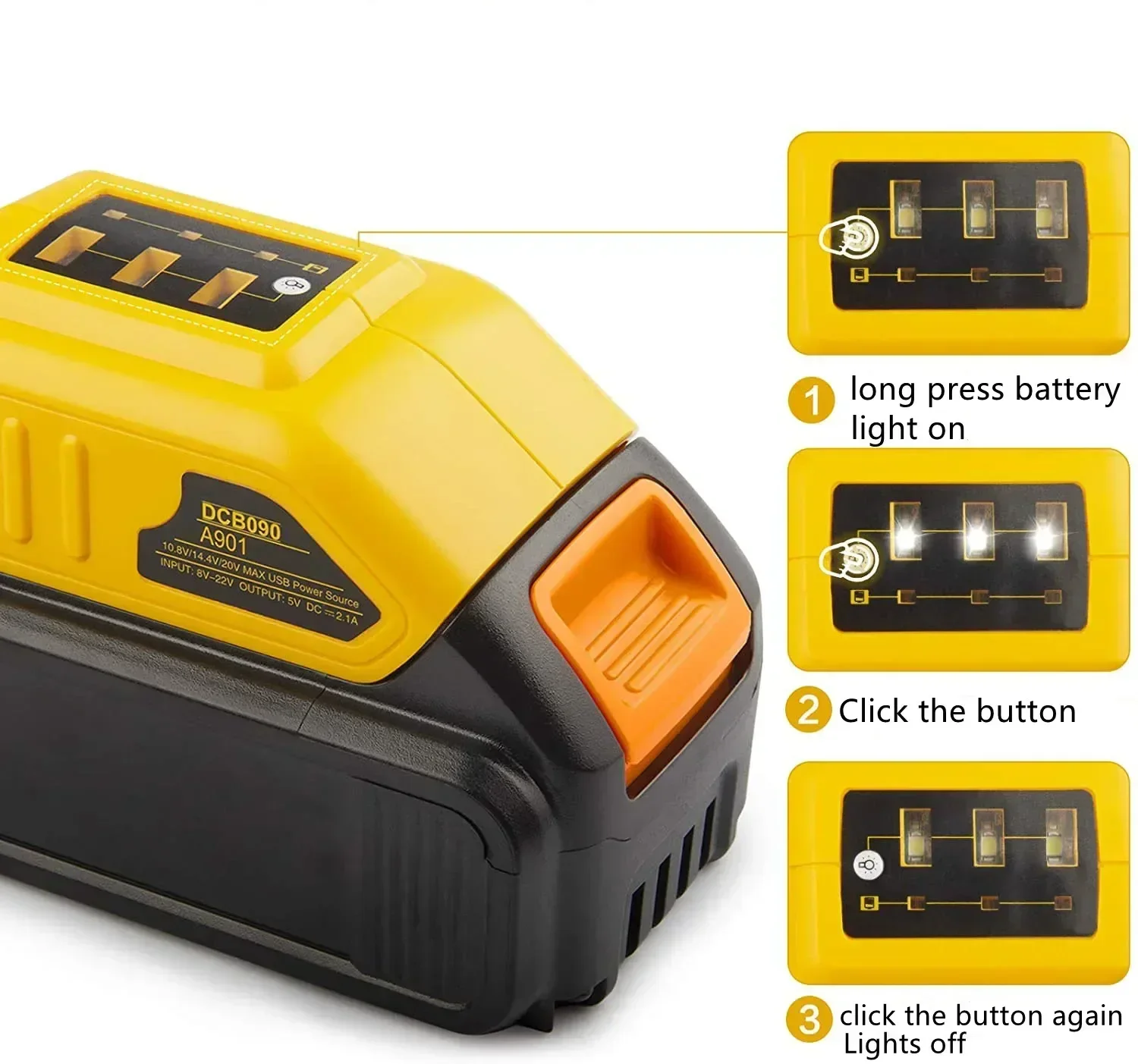 Адаптер dcb090 для dewalt 14 - Фотография_4