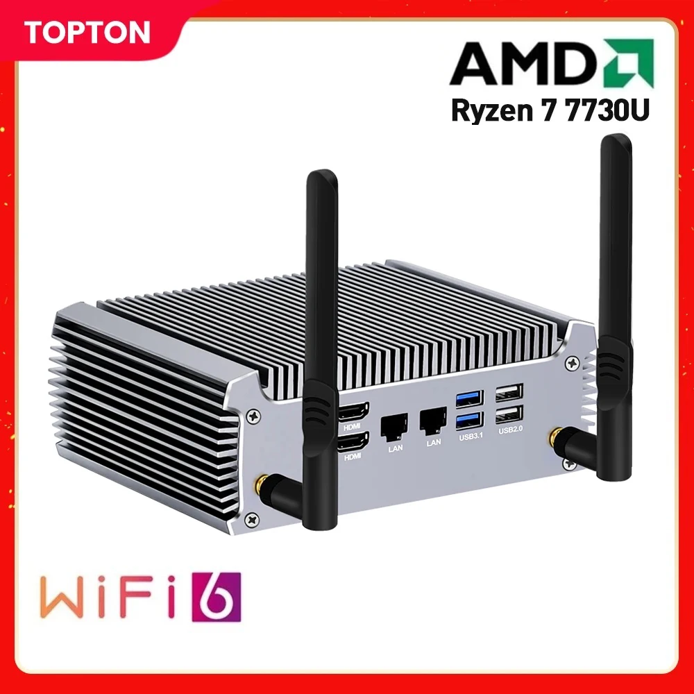 Мини-пк topton amd ryzen 7 7730u 5800u