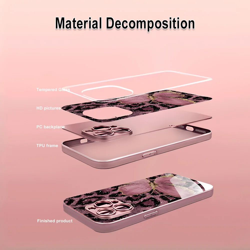 Чехол для телефона с леопардовым принтом бабочки для iphone 17 - Фотография_6