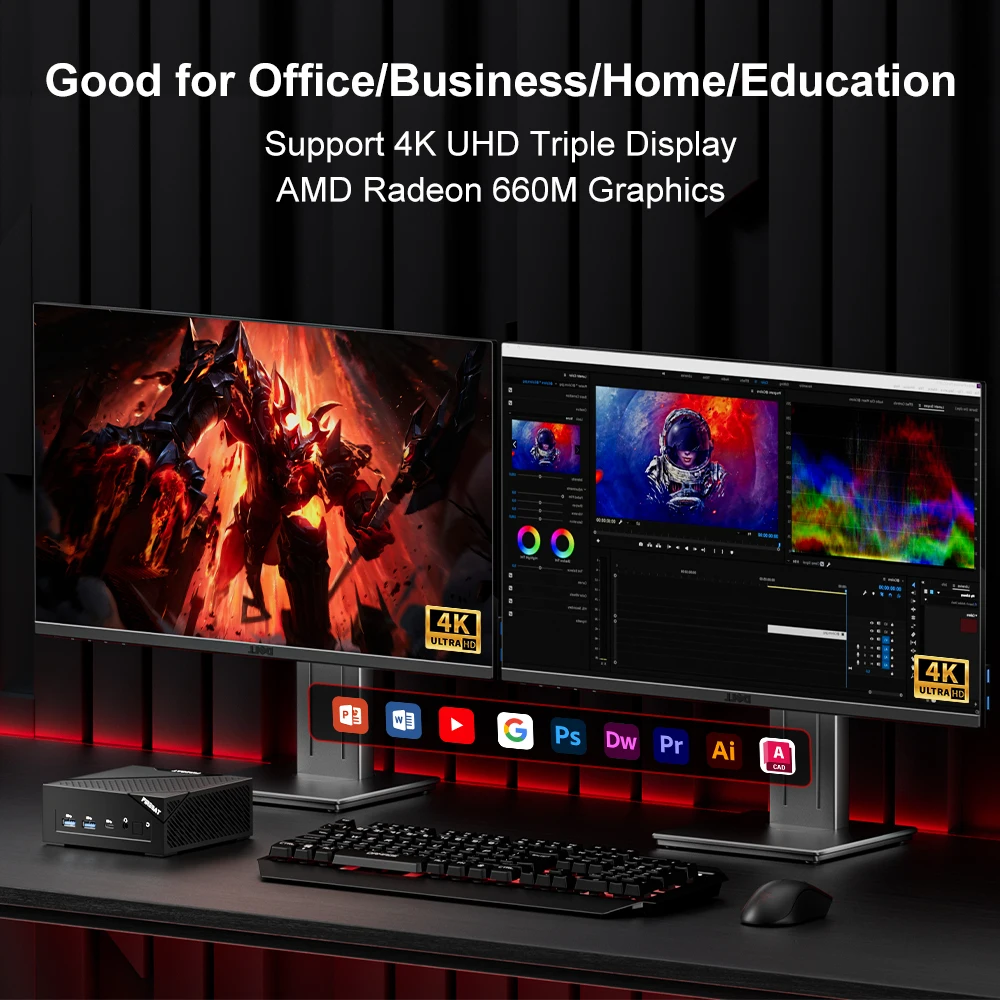 Firebat am02 мини-пк amd ryzen 5 6600h ddr5 16 гб озу 512 гб ssd wifi6 bt5 - Фотография_3