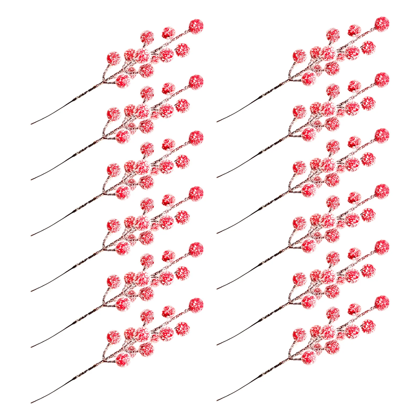 Рождественские искусственные матовые красные ягоды - Фотография_5