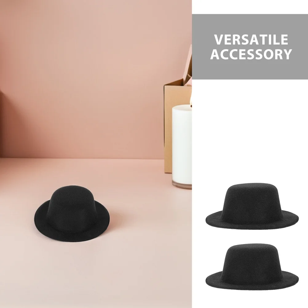 Мини-цилиндр черный фетр миниатюрные - Фотография_2