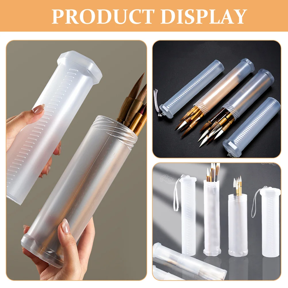 Выдвижная пластиковая прозрачная трубка для хранения кистей - Фотография_5