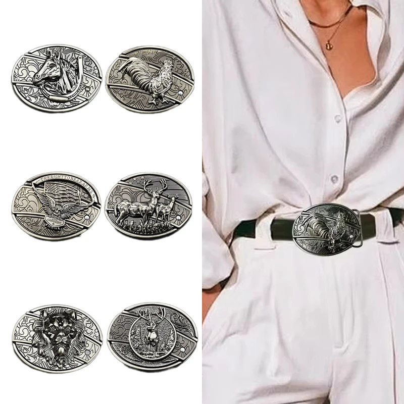 Винтажная металлическая пряжка для ремня для мужчин