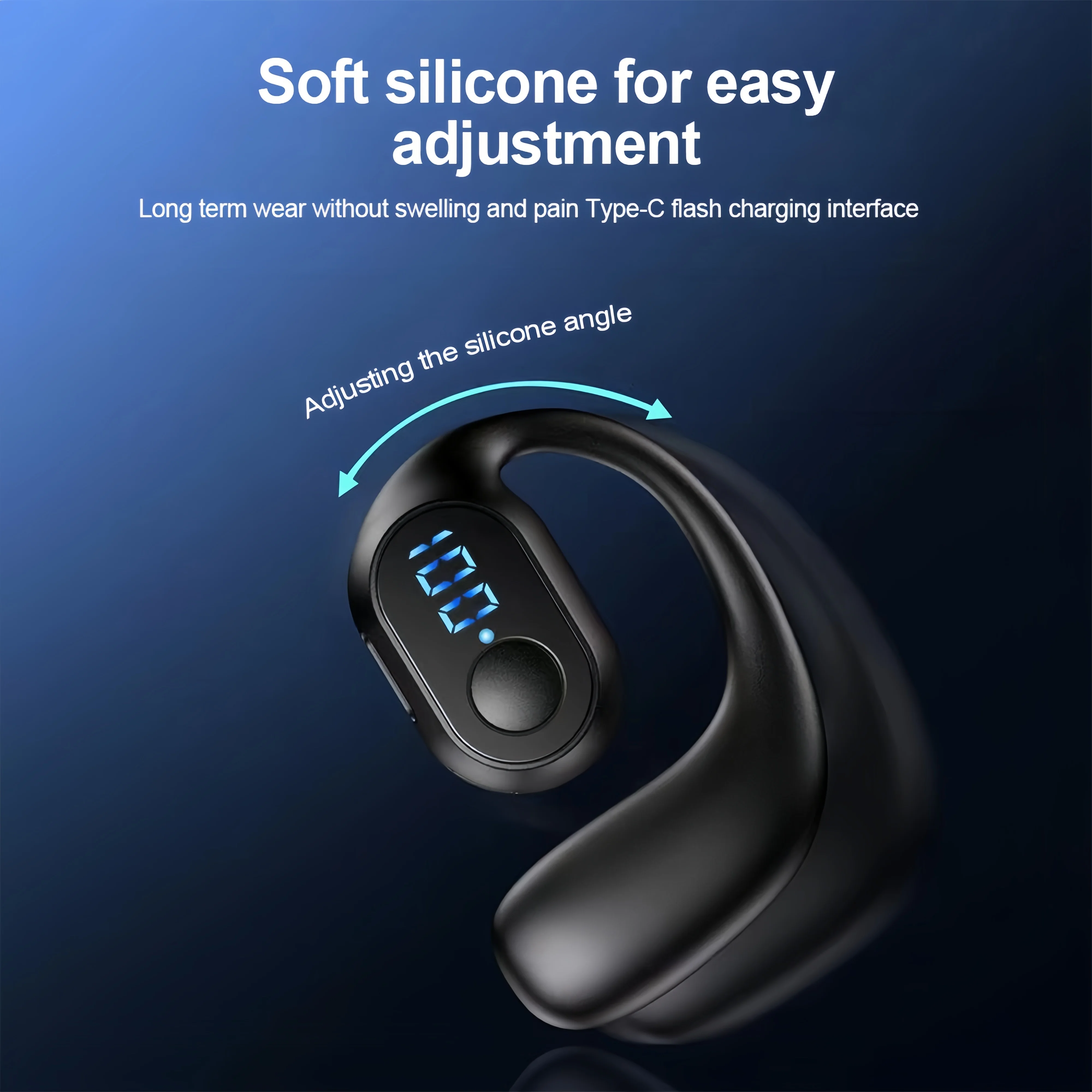 Bluetooth 5,3 наушники с крючком для ушей - Фотография_4