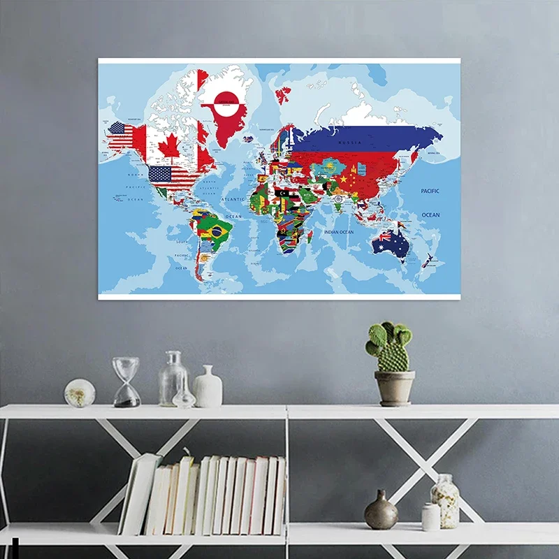 150*100 см обучающая карта мира