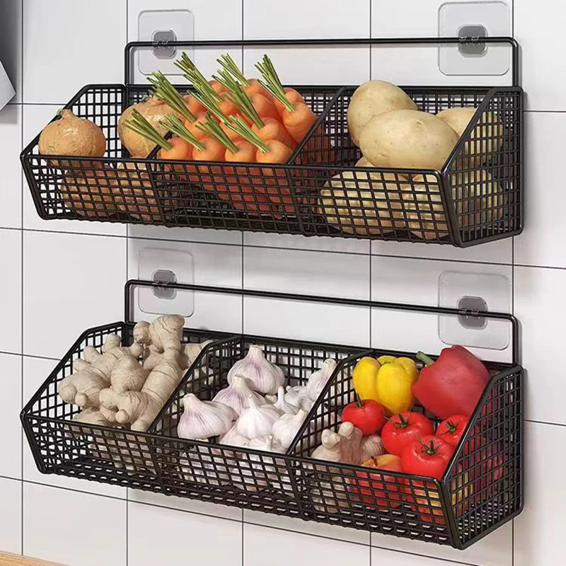 Кухонная настенная полка для хранения лука
