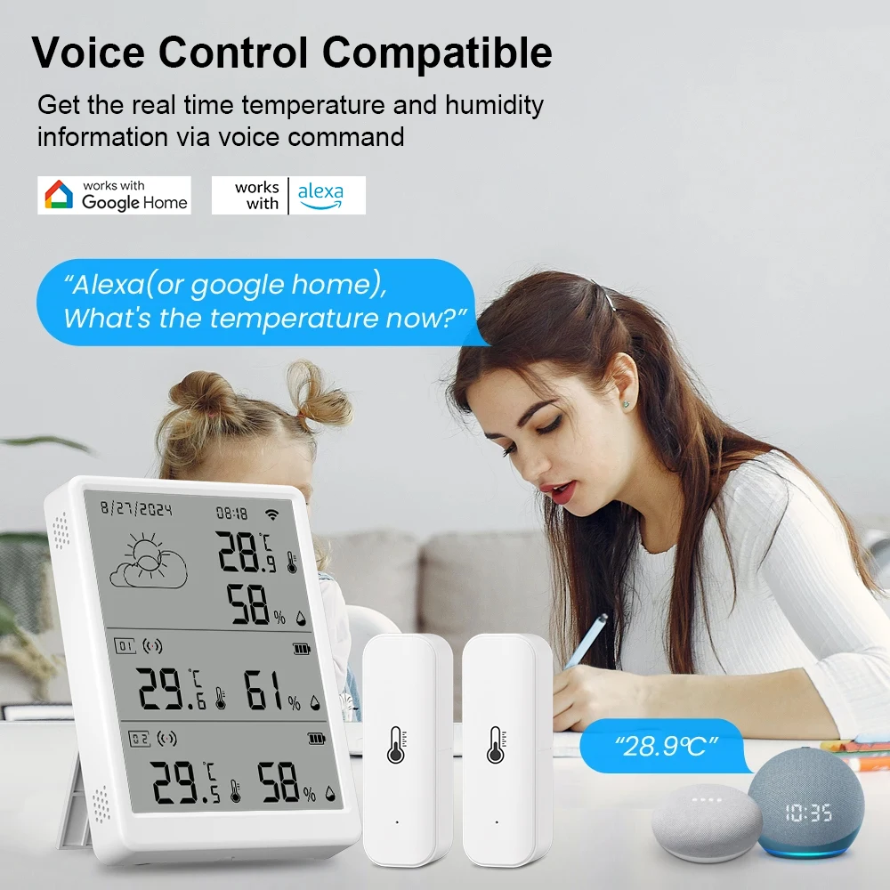 Tuya wi-fi метеостанция цифровой - Фотография_4