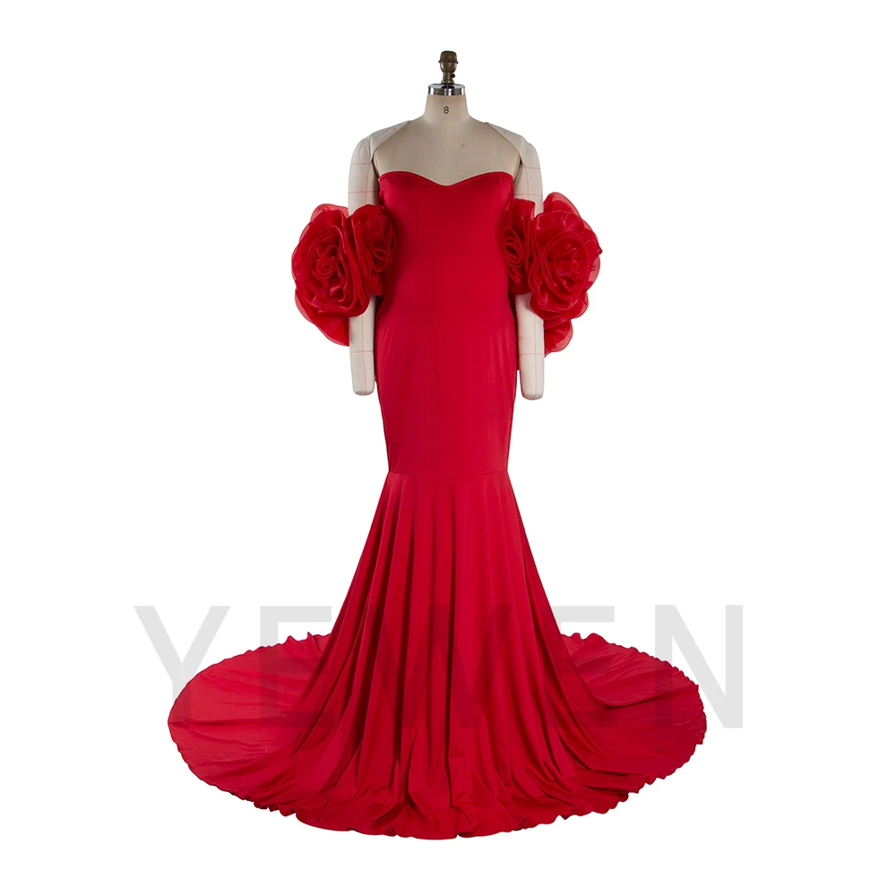 Платья для фотографий и беременных с цветочным принтом - Фотография_5