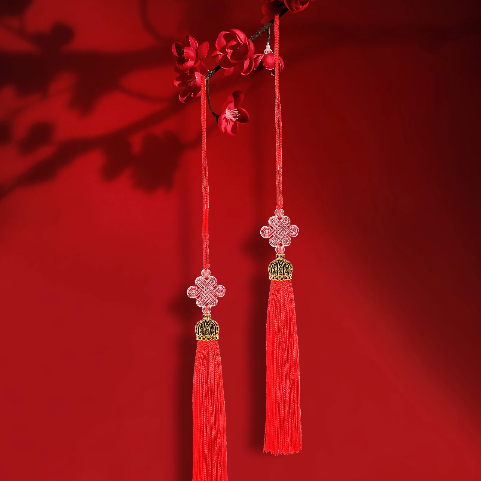 Подвесные подвески с китайским узлом и кисточками - Фотография_6