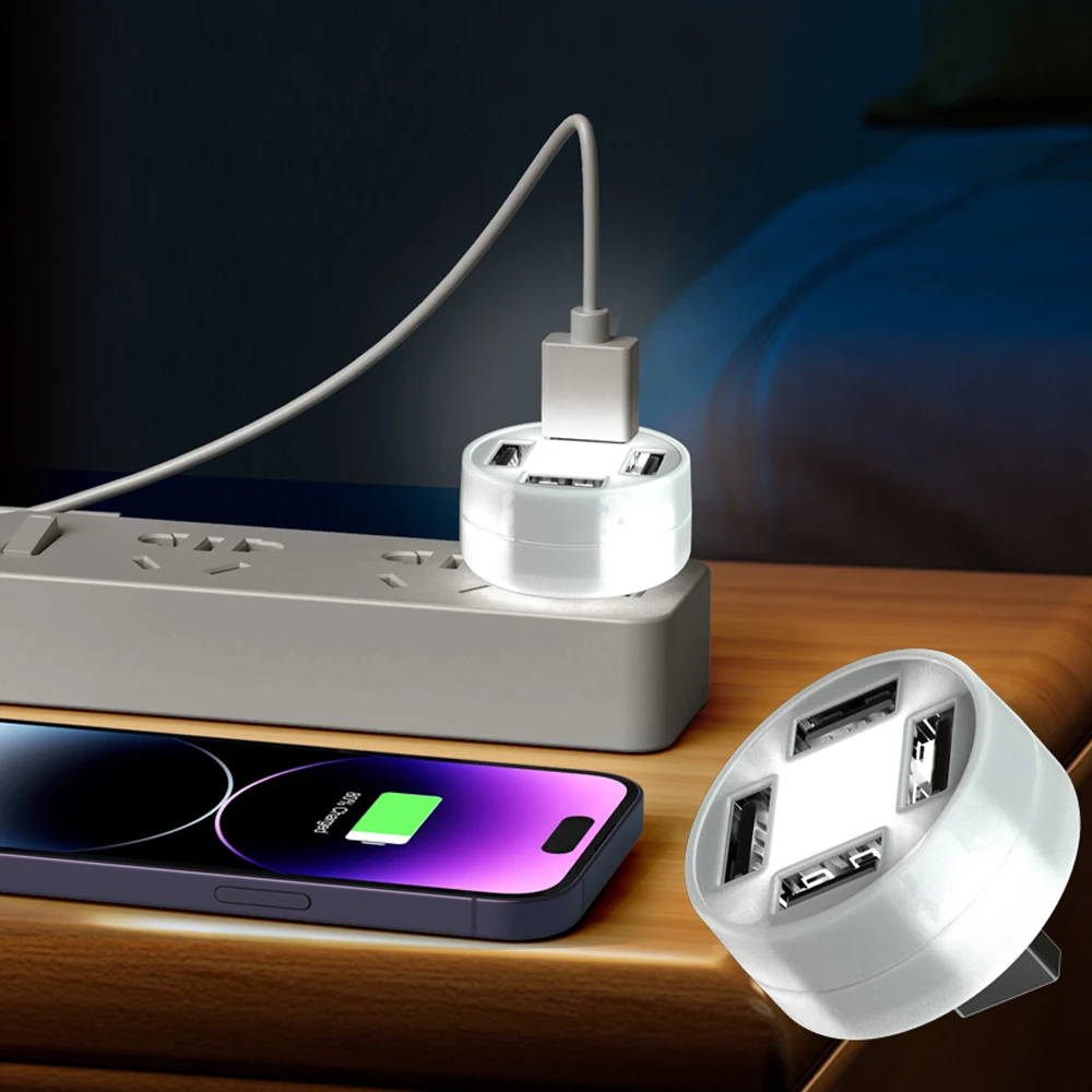 Ночник 4 usb-интерфейса для зарядки - Фотография_2