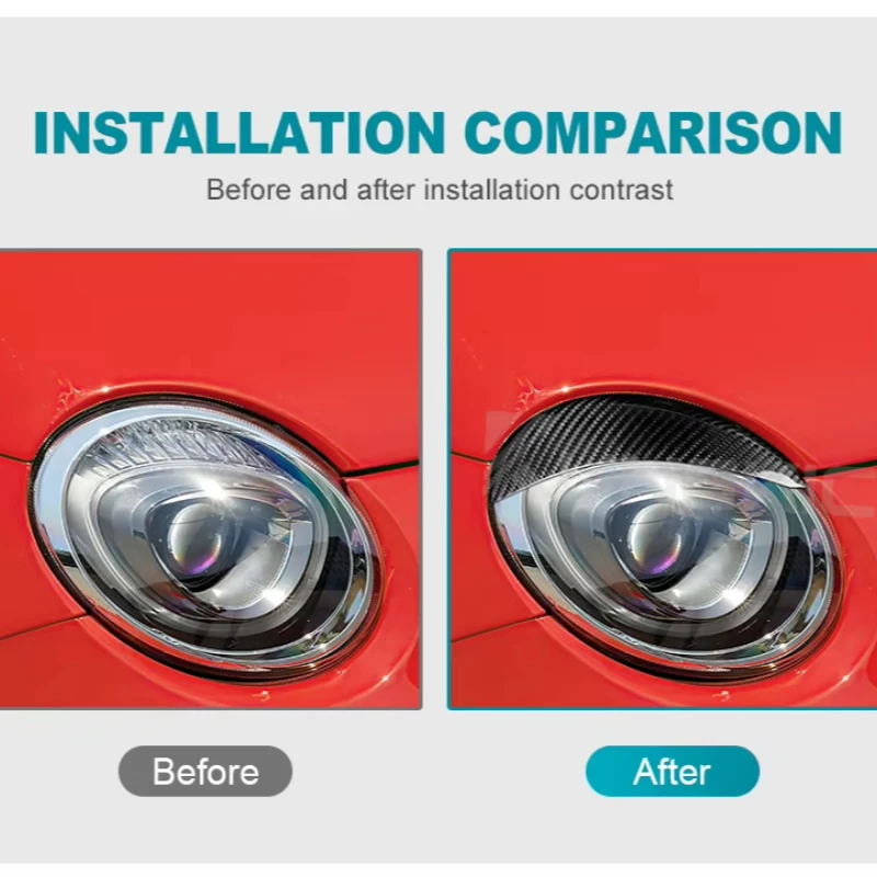 Для fiat 500 для abarth 595 настоящая сухая фара из углеродного волокна - Фотография_3