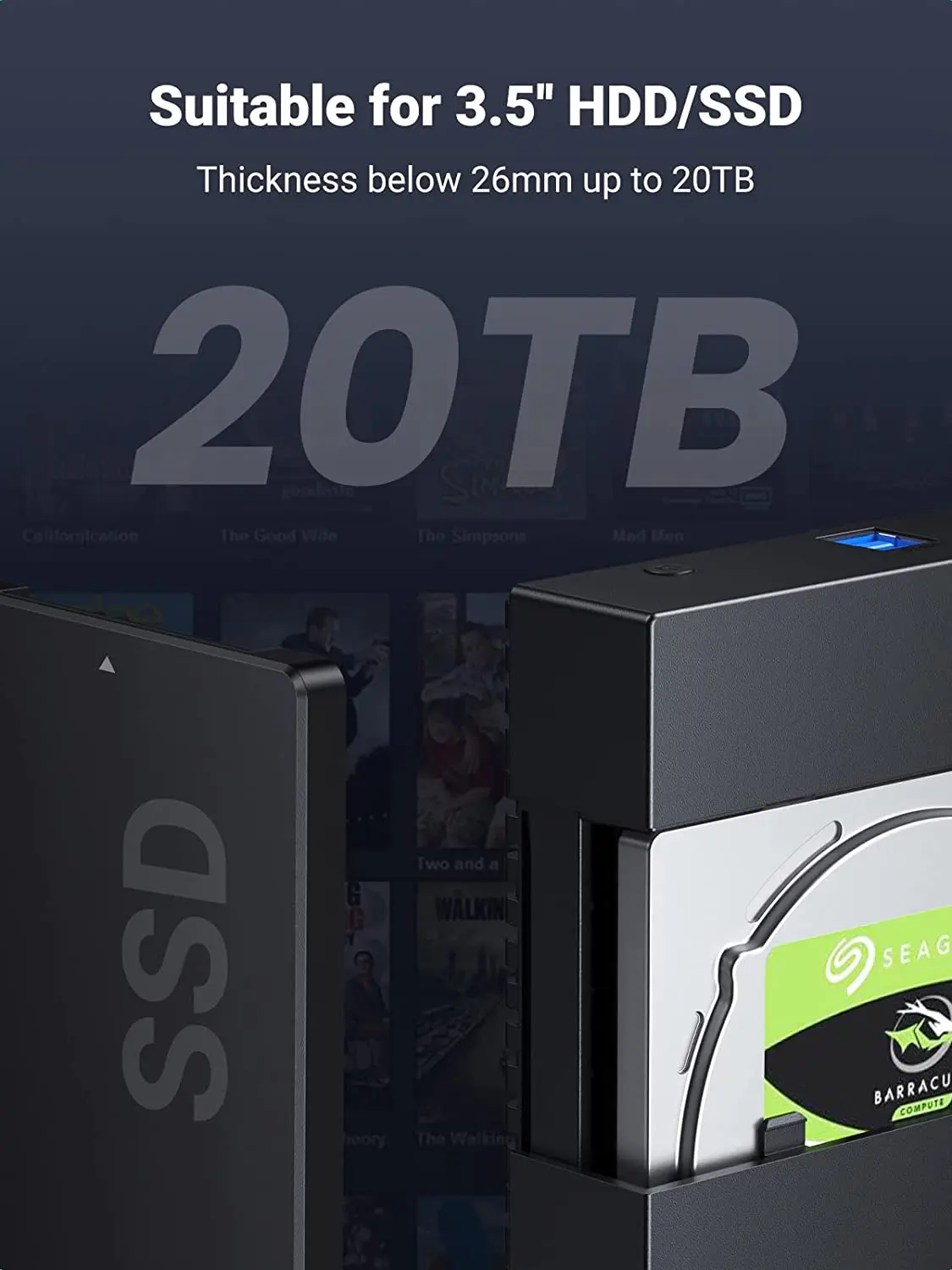 Корпус внешнего жесткого диска ugreen для 3 - Фотография_4