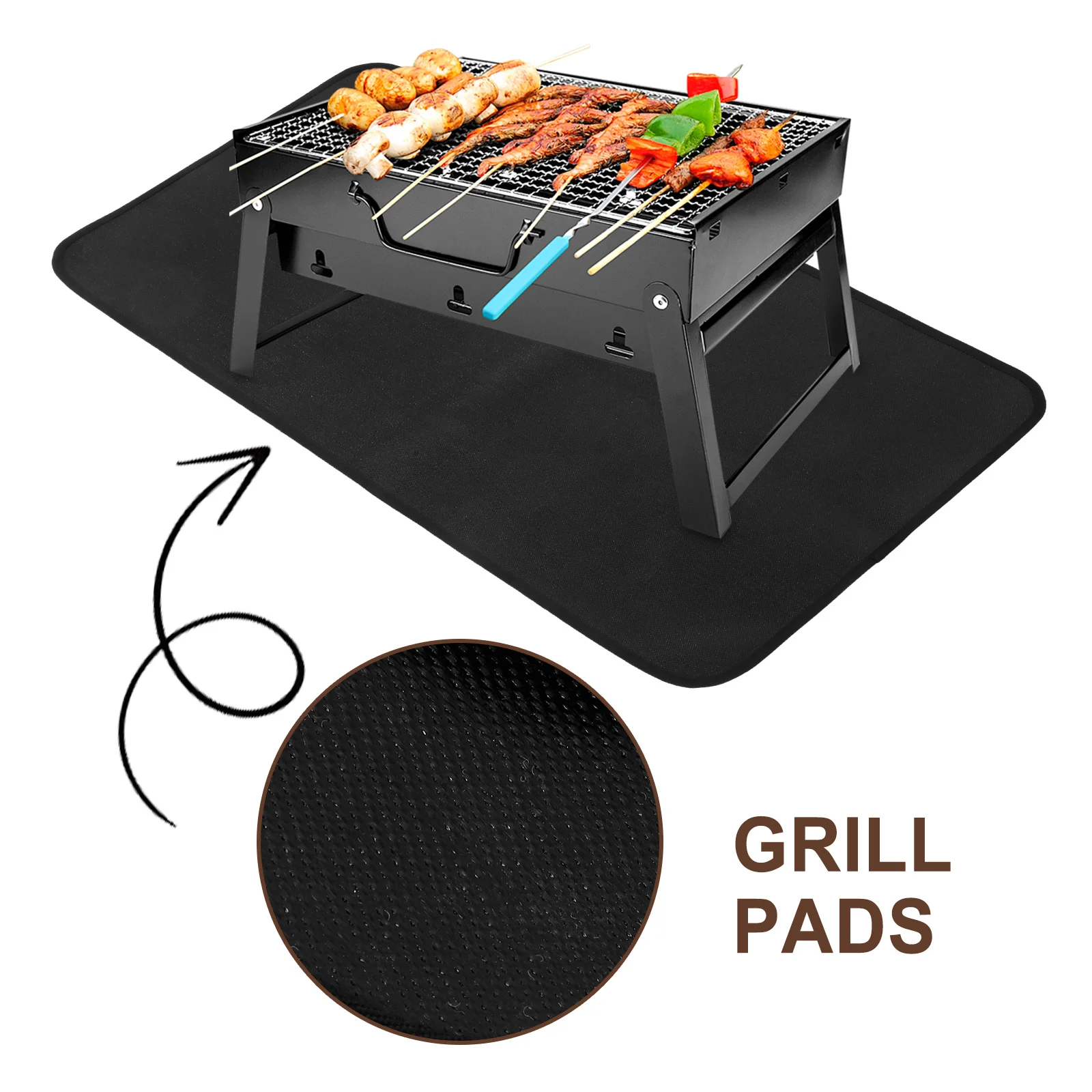 Огнестойкий защитный коврик для уличной гриля - Фотография_2