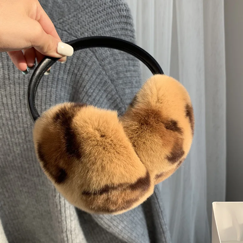 Натуральные 100% меховые наушники из кролика рекс - Фотография_5