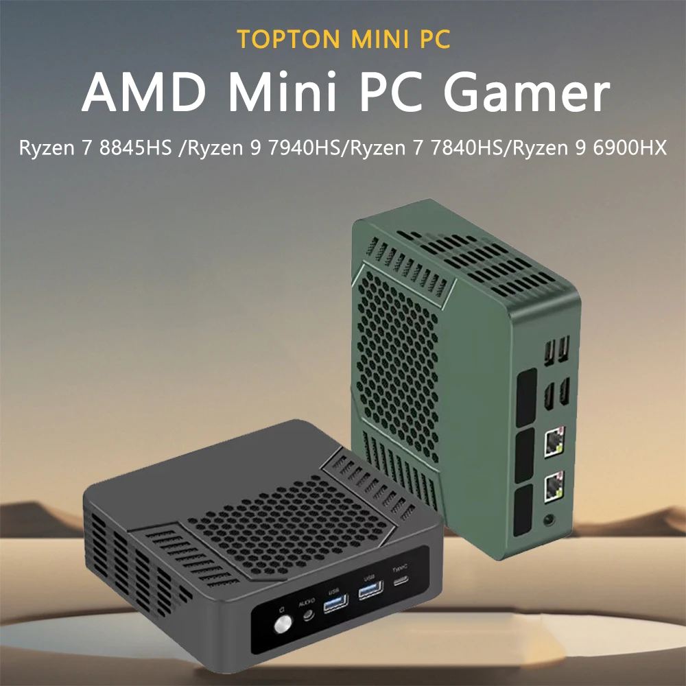 Мини-пк amd ryzen 7 7840hs es 6800h es 64 гб ddr5 1 тб m - Фотография_3
