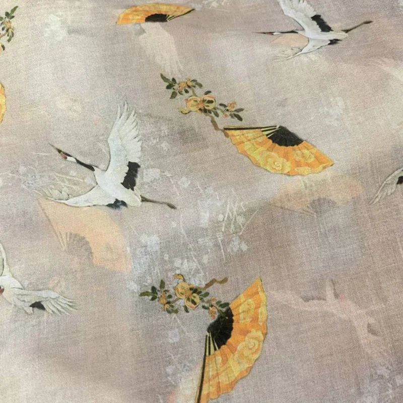 Этническая ткань рами с цифровым - Фотография_2