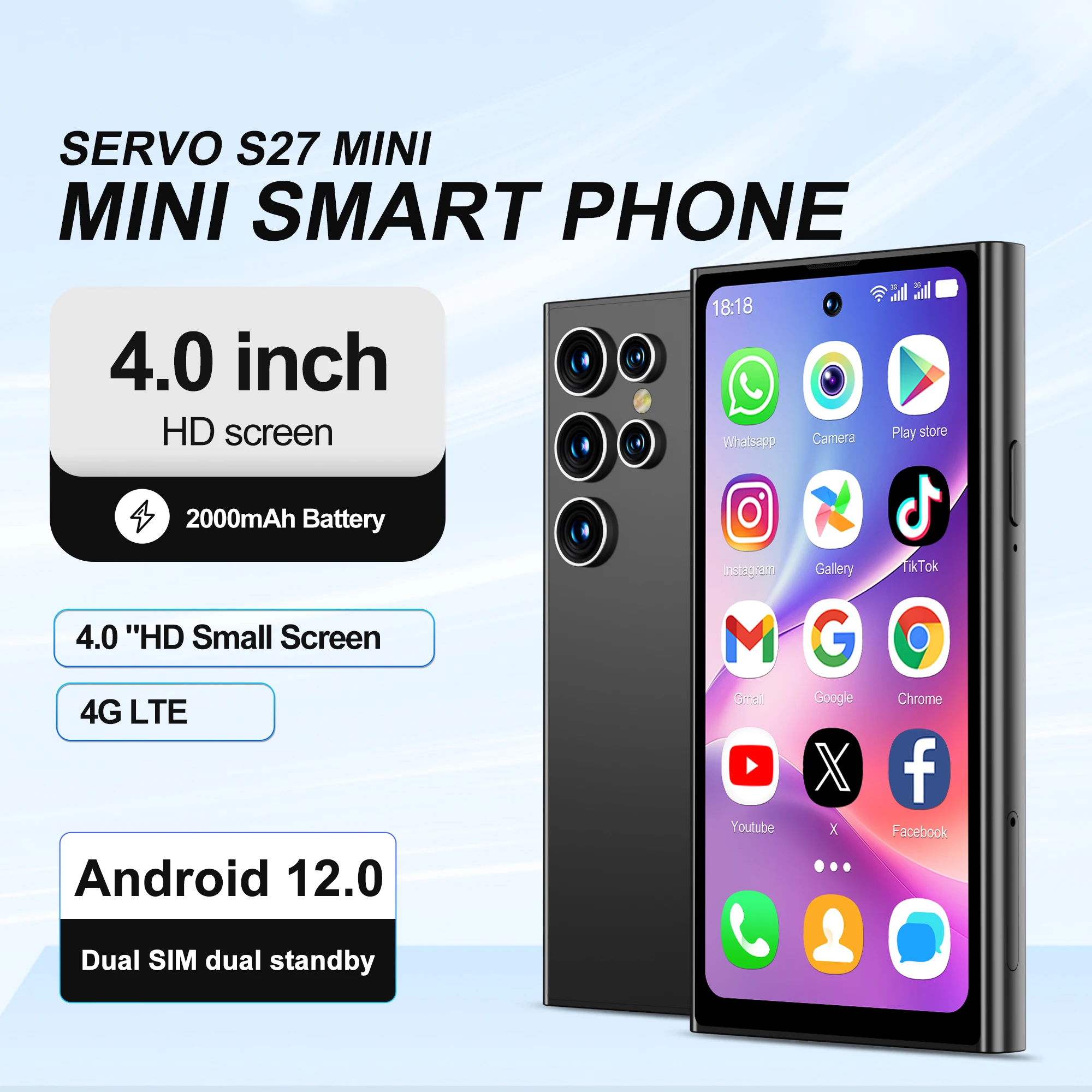 Servo s27 mini palm маленький смартфон