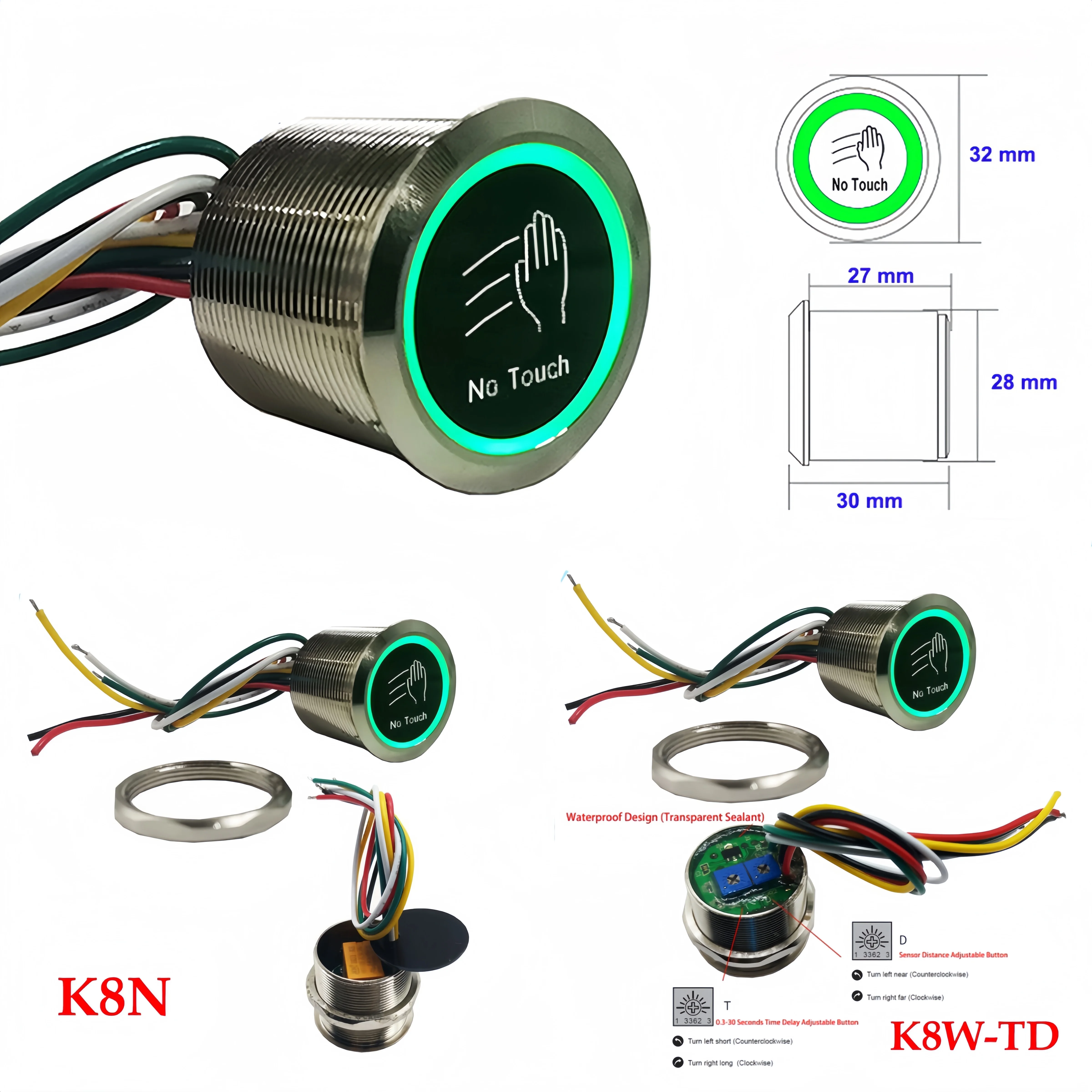Dc12v 24v светодиодный переключатель с задержкой времени