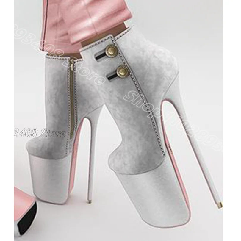 Женские кожаные ботинки на шпильке - Фотография_3