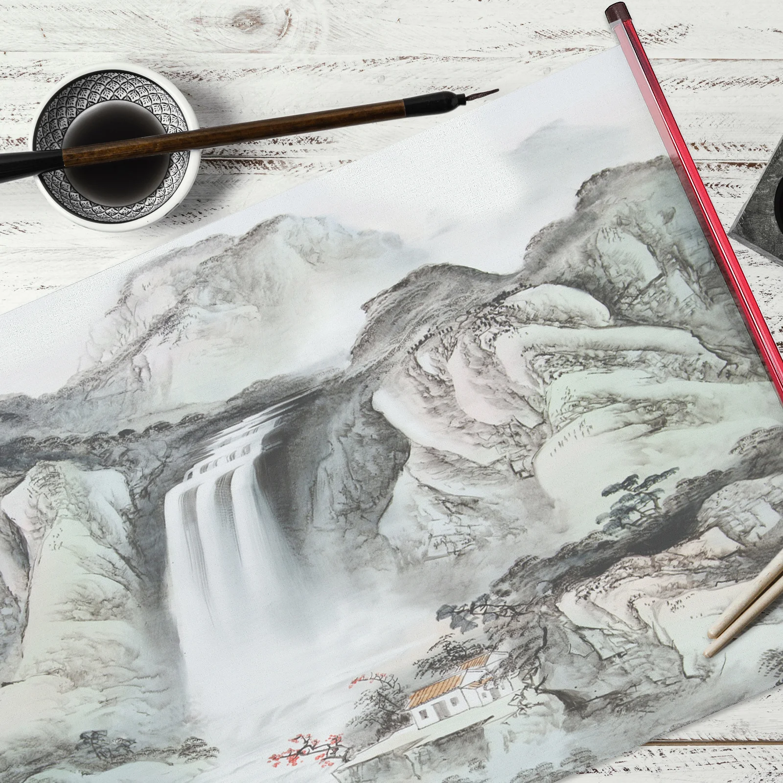 Пустой свиток бумаги для китайской каллиграфии