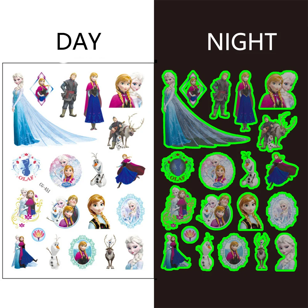Светящиеся наклейки disney frozen elsa - Фотография_4