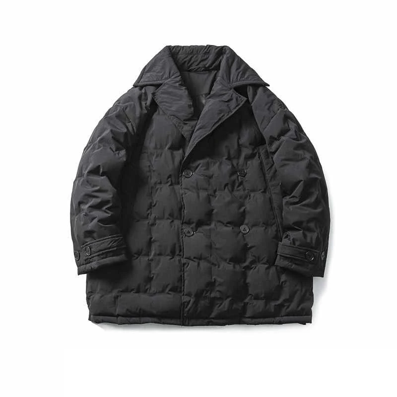 Зимняя легкая куртка на 90% белом утином пуху в стиле ретро