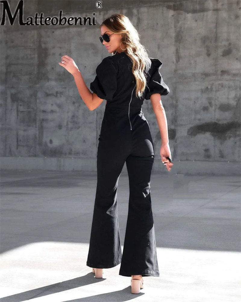 Комбинезон женский джинсовый с вырезами - Фотография_4